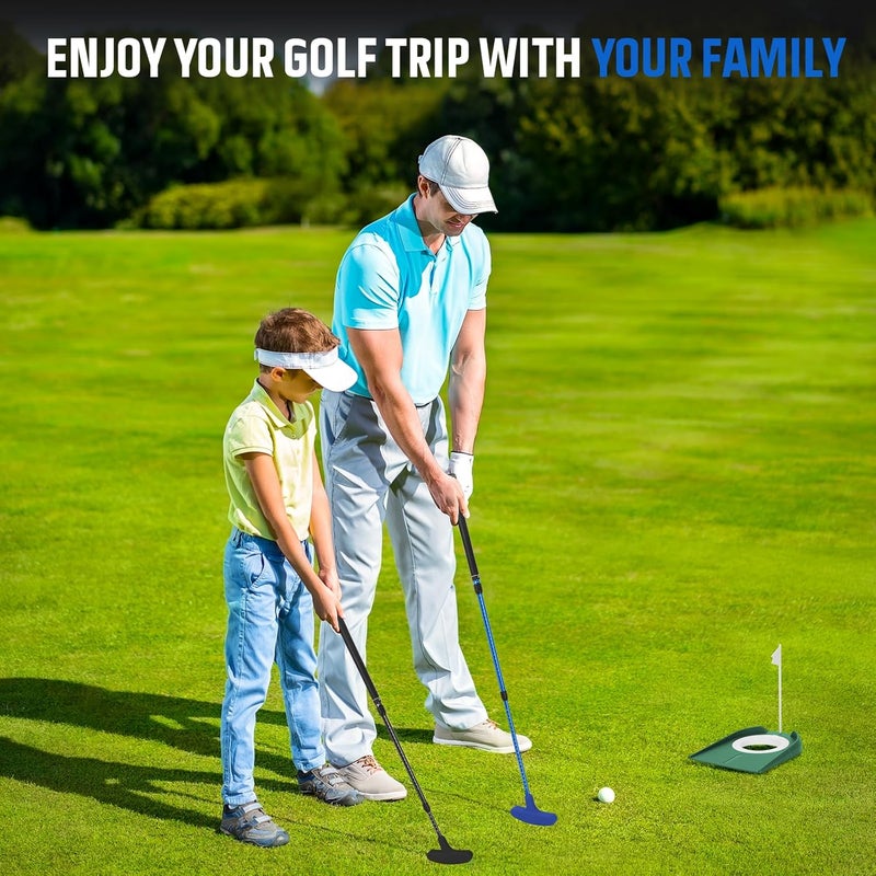 MultiOutools Golf Putters for Men and Women, 2 Pack Adjustable Golf Club Sets with 6 Balls & 2 Flag Cups, Two-Way Mini Putters Training Clubs for Children, Teenagers, Adults - Image 4